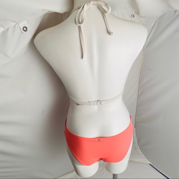 Victoria’s Secret PINK neon bikini coral aqua purple colorblock S/M - Picture 2 of 16